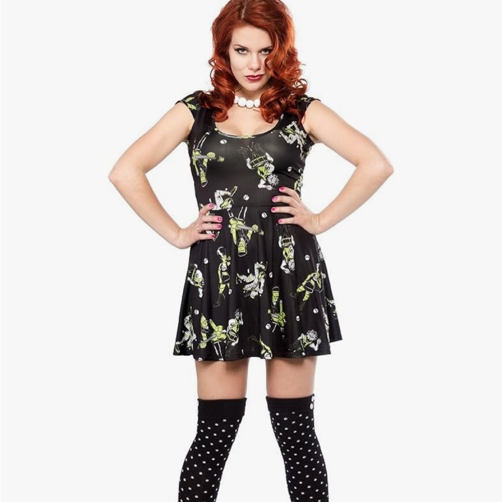 Sourpuss [plus] Monster Mash Skater Dress